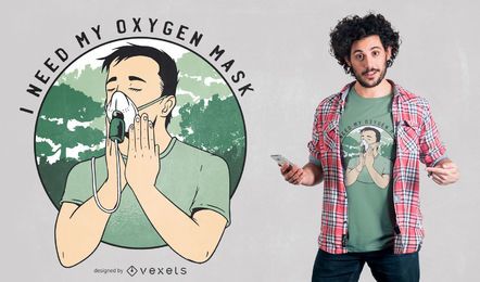 Funny Oxygen Mask T-shirt Design Funny Oxygen Mask T-shirt Design
