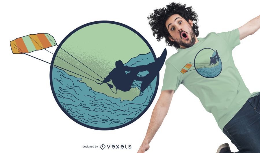 Kitesurfer T-Shirt Design Kitesurfer T-Shirt Design