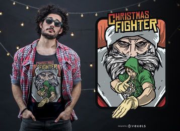 Diseño de camiseta de juego de lucha navideña Diseño de camiseta de juego de lucha navideña