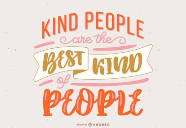 Kind People Handwritten Lettering Design Kind People Handwritten Lettering Design