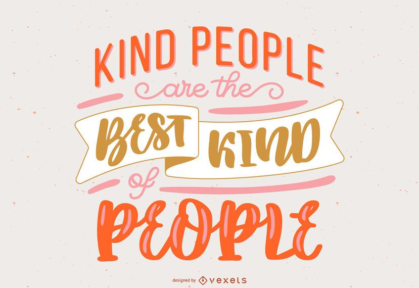 Kind People Handwritten Lettering Design Kind People Handwritten Lettering Design