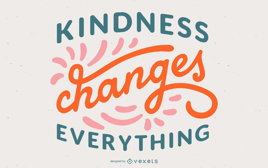 Kindness Lettering Quote Design - Vector Download