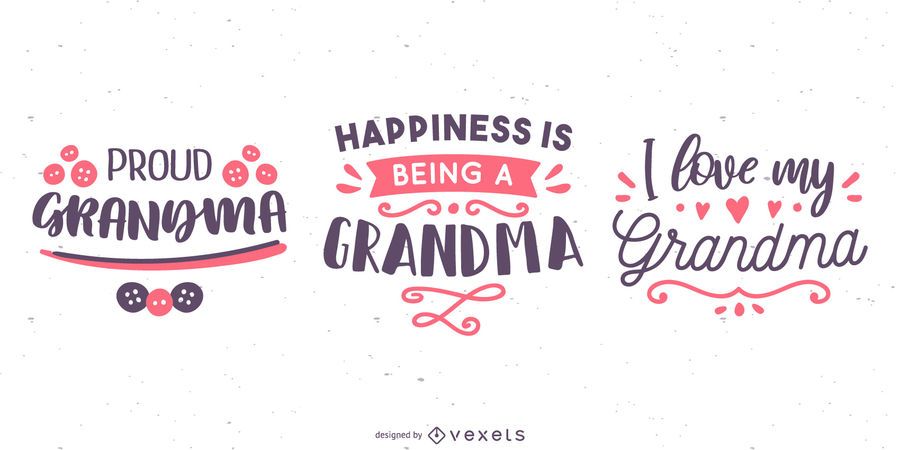 Grandma Lettering Banner Set Grandma Lettering Banner Set
