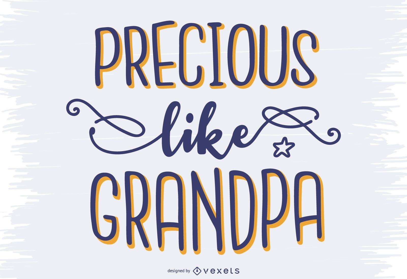 Diseño de letras de abuelo encantador