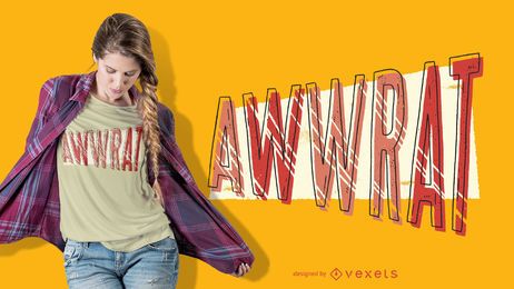 Aww Rat Schriftzug T-Shirt Design