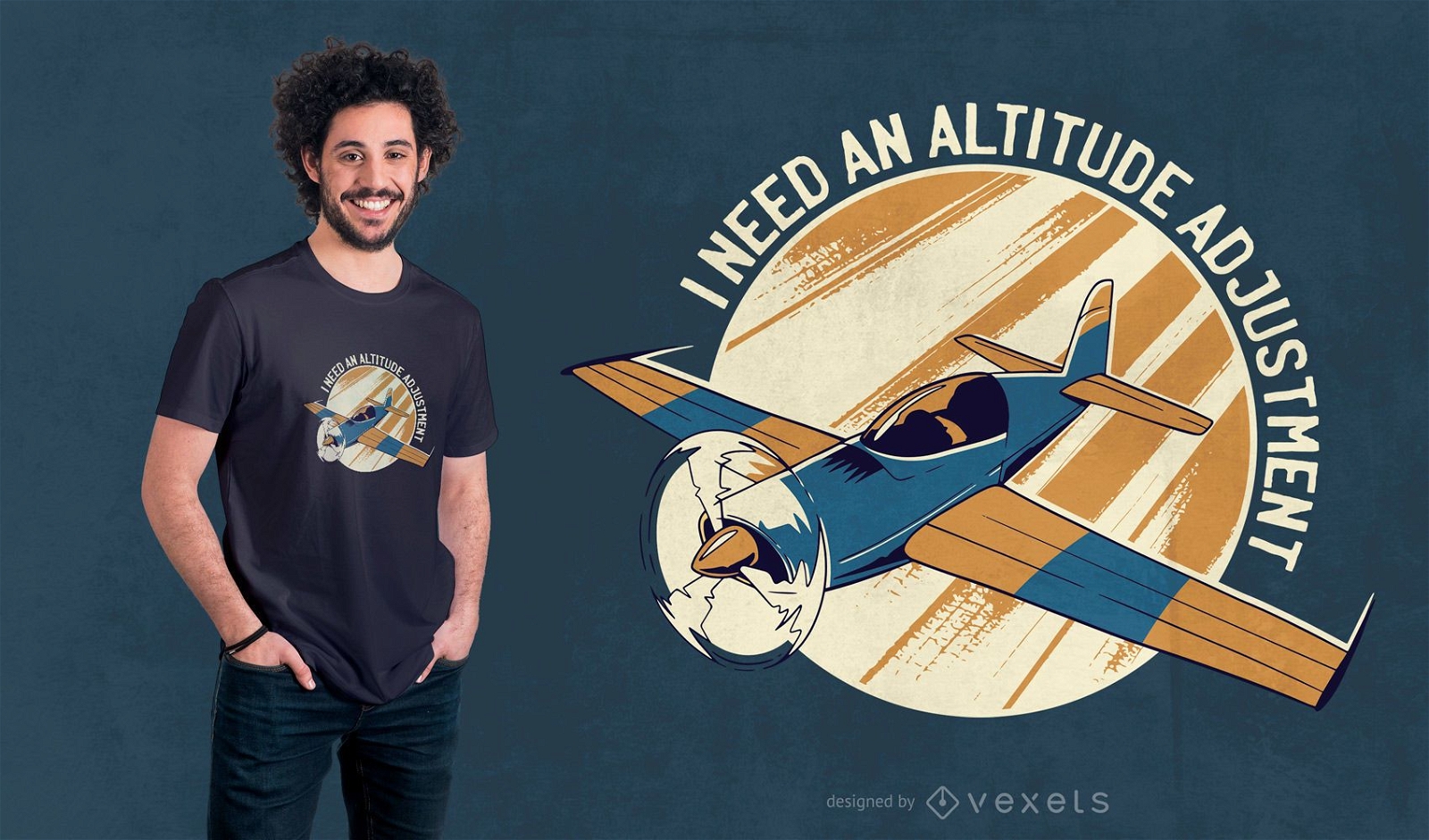 Design de camiseta de voo de avião
