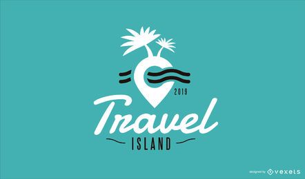 Design de modelo de logotipo de ilha de viagem Design de modelo de logotipo de ilha de viagem