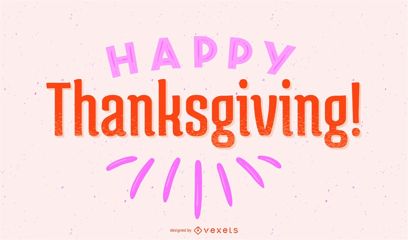 Happy thanksgiving simple lettering