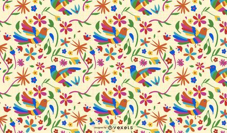 Otomi Bird Pattern Design Otomi Bird Pattern Design