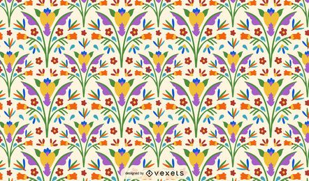 Otomi Style Flower Pattern Design