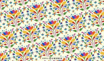 Otomi Flower Pattern Background Otomi Flower Pattern Background