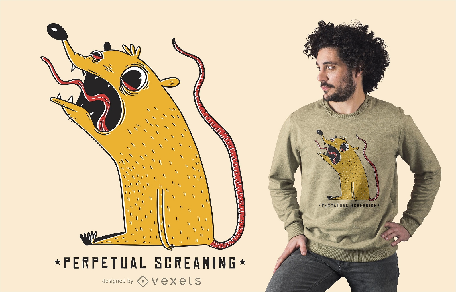 Perpetual screaming t-shirt design