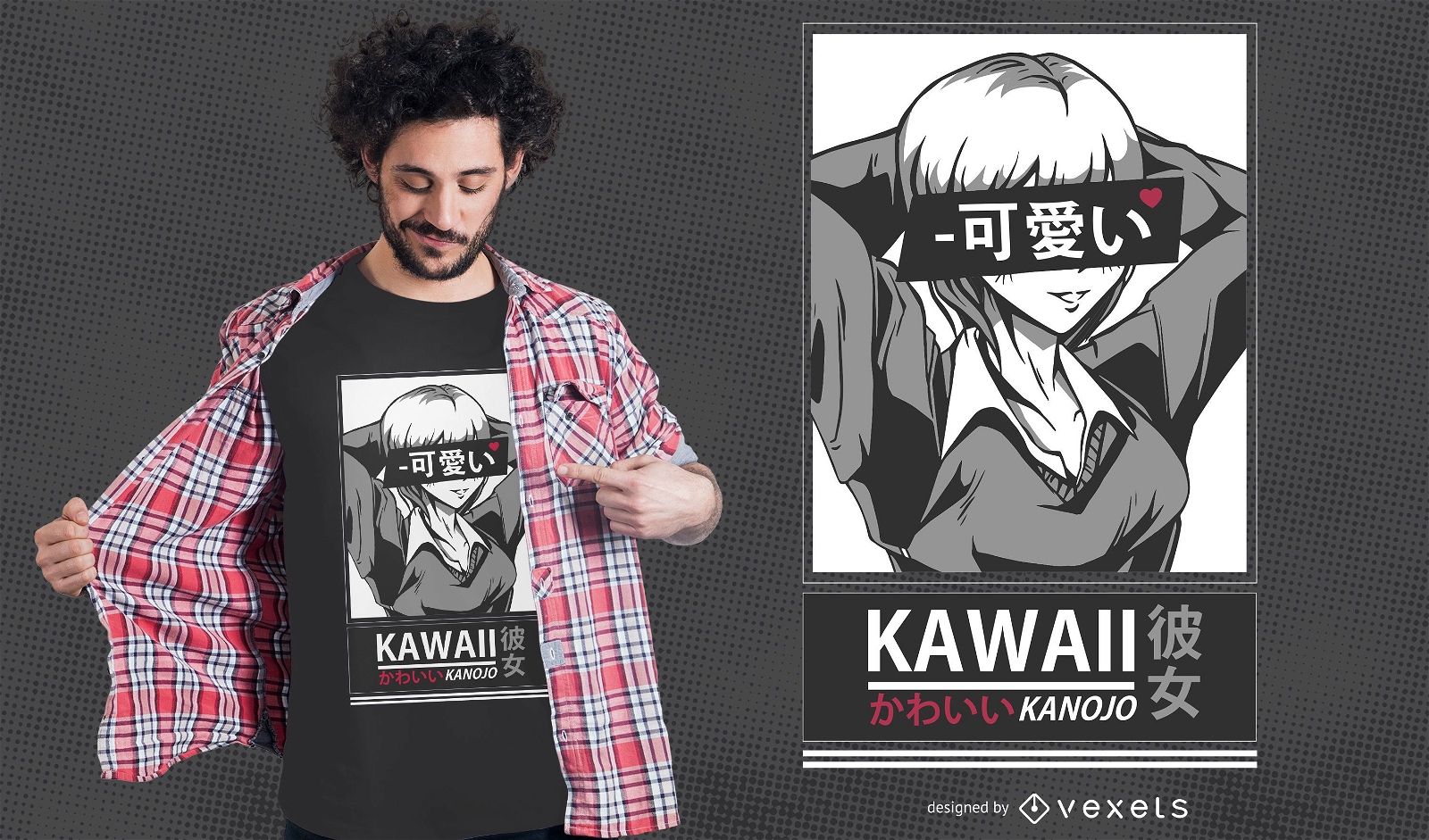 Design de camisetas Kawaii Girl
