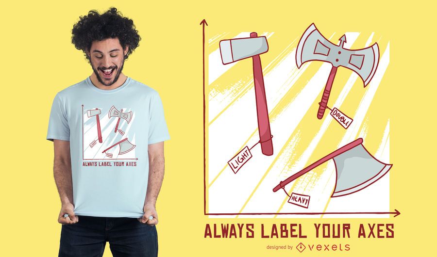 Diseño de camiseta de letras de hacha Diseño de camiseta de letras de hacha