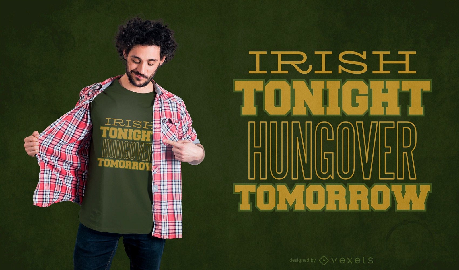 Diseño de camiseta de cita de bebida irlandesa