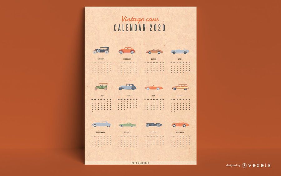 Carros antigos do calendário 2020 Carros antigos do calendário 2020