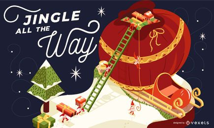Jingle all the way illustration Jingle all the way illustration