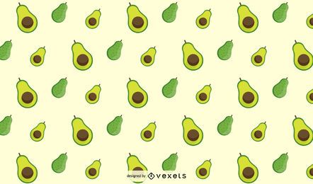 Flat Avocado Pattern Design Vector Download