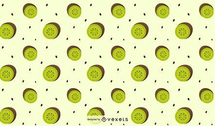 Diseño de patrón de kiwi plano Diseño de patrón de kiwi plano