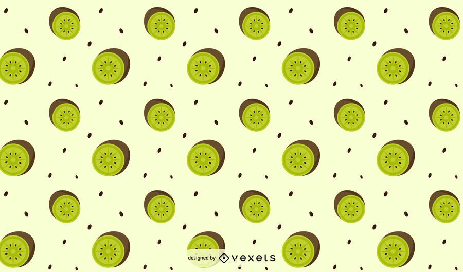 Flat Kiwi Pattern Design Flat Kiwi Pattern Design