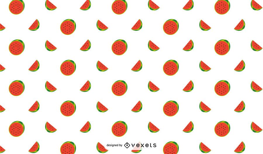 Flat Watermelon Pattern Design Flat Watermelon Pattern Design