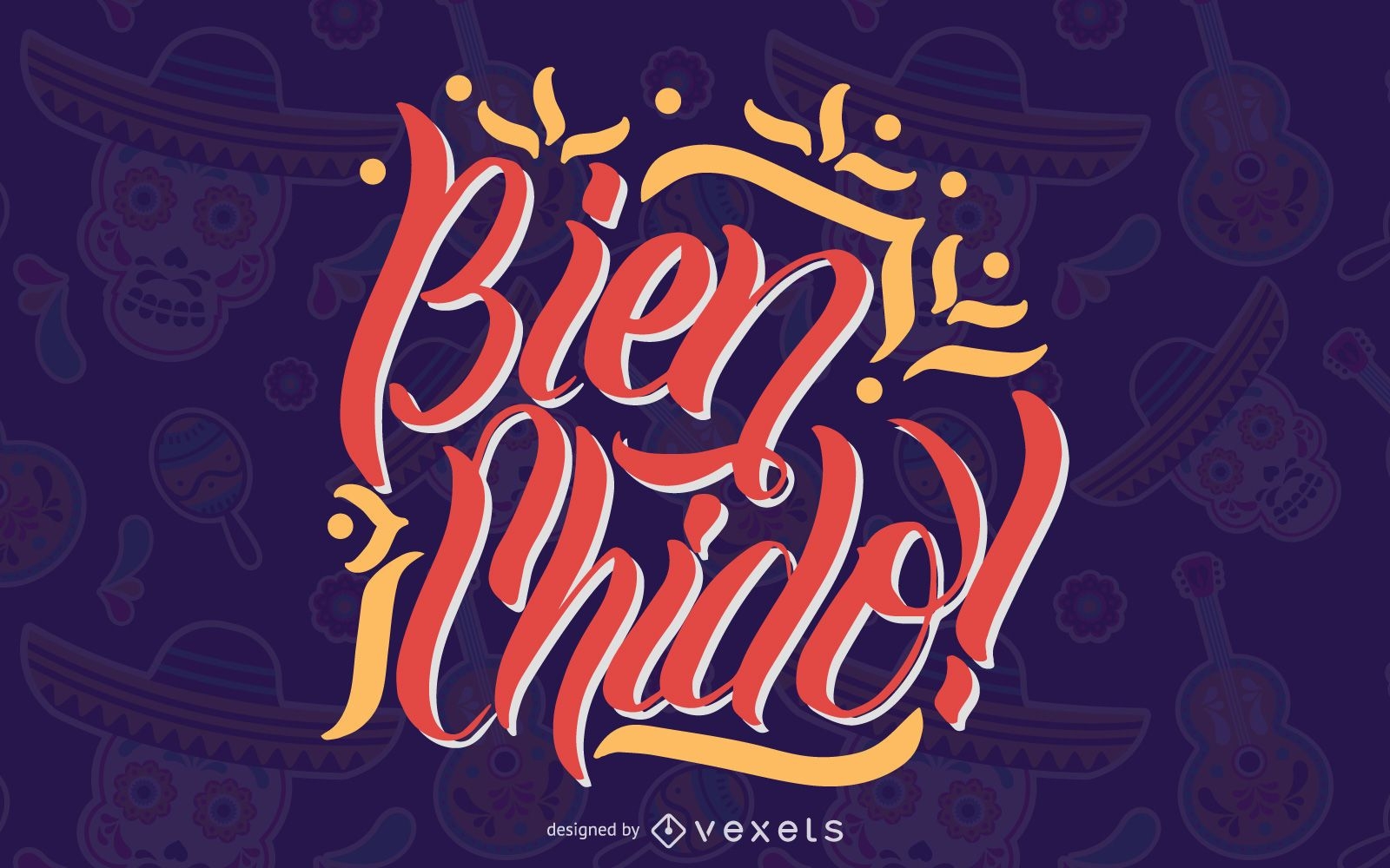 Design de letras de citações mexicanas