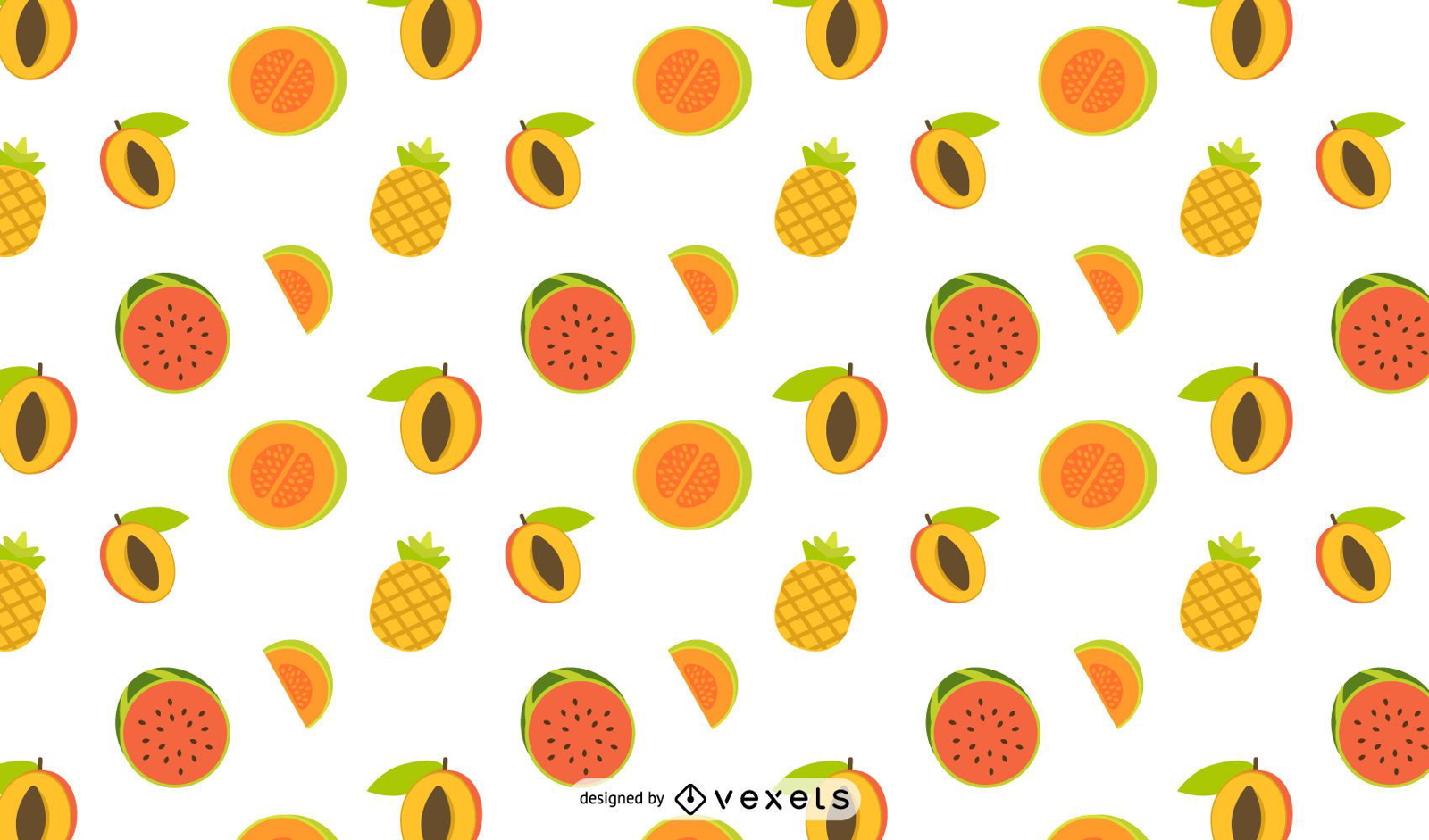 Tropical fruits pattern design