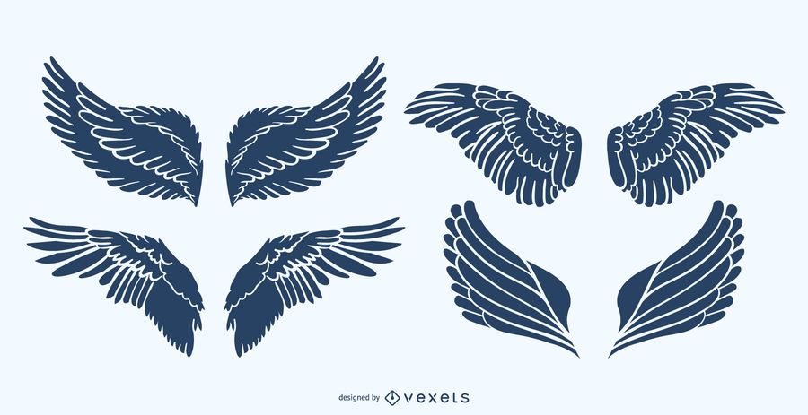 Silhouette wings set Silhouette wings set