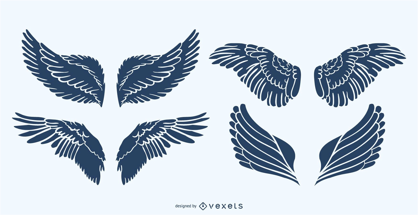 Conjunto de asas de silhueta