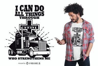 Jesus Christ Trucker Quote T-shirt Design Jesus Christ Trucker Quote T-shirt Design