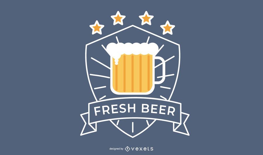 Diseño de logo de cerveza fresca Diseño de logo de cerveza fresca