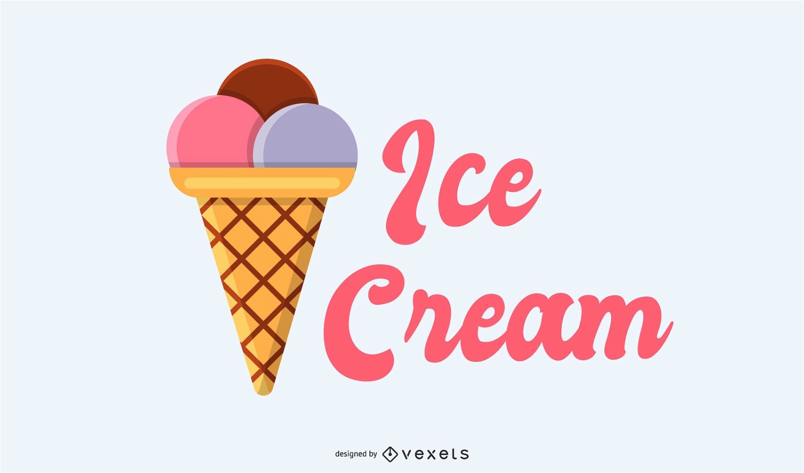 Design de logotipo de sorvete