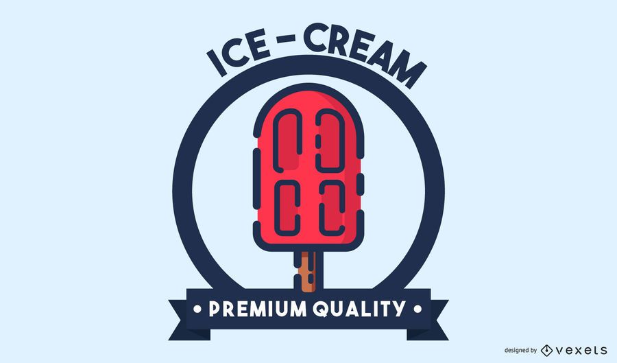 Ice cream stroke logo design Ice cream stroke logo design
