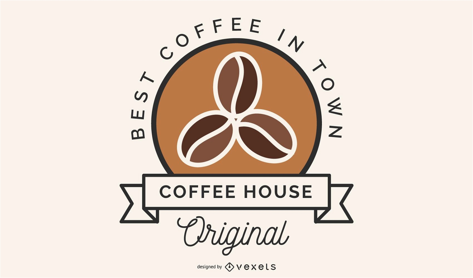Kaffeebohnen-Logo-Design