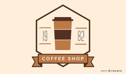Diseño de insignia de logotipo de cafetería Diseño de insignia de logotipo de cafetería