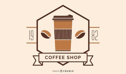 Diseño de insignia de logotipo de cafetería Diseño de insignia de logotipo de cafetería
