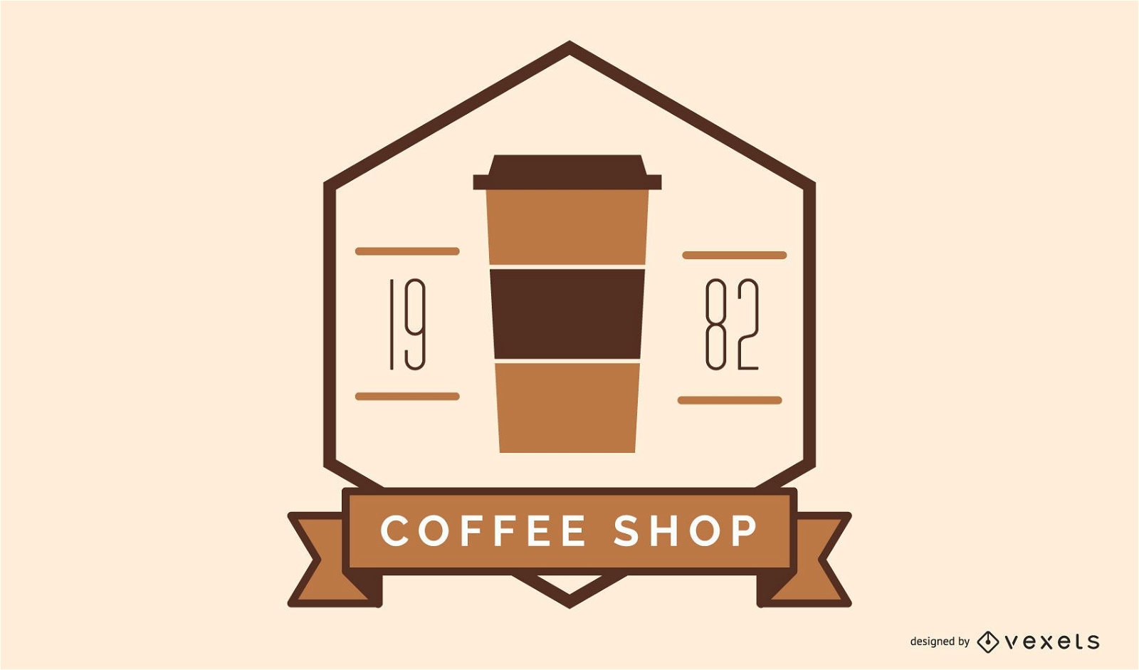 Coffee Shop Logo Abzeichen Design