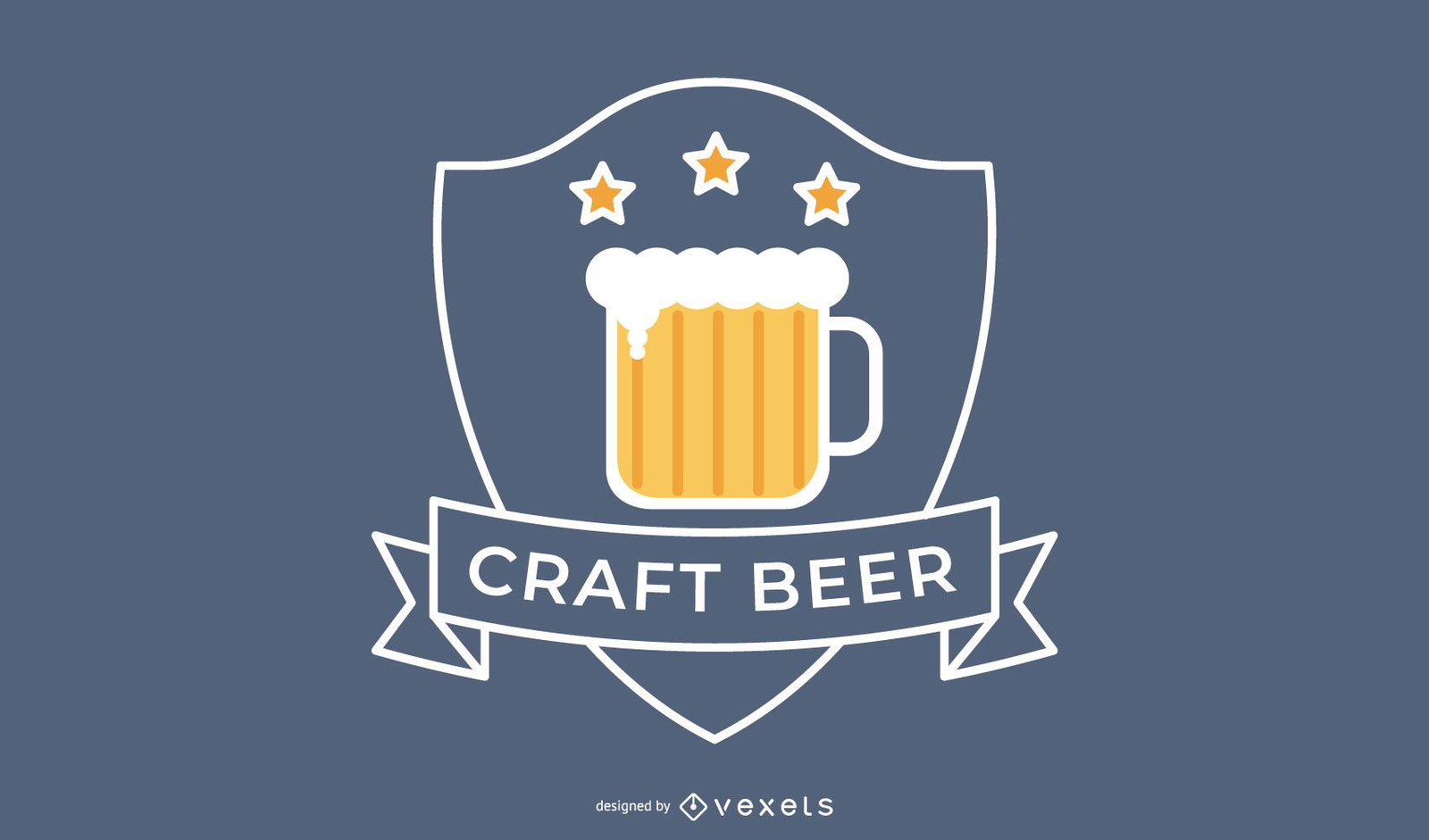 Craft beer logo badge design