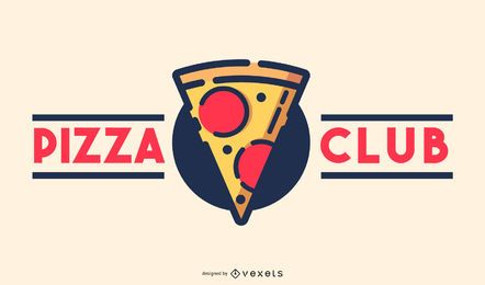 Design de logotipo de clube de pizza Design de logotipo de clube de pizza