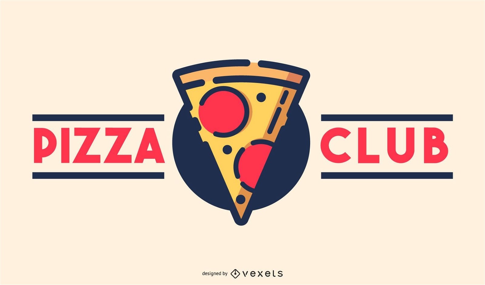 Design de logotipo do Pizza Club