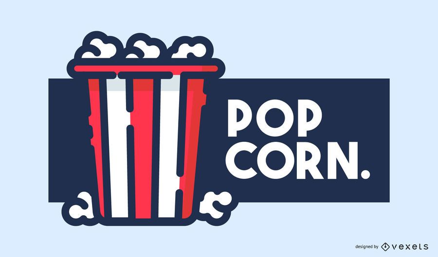 Diseño de logo de palomitas de maíz Diseño de logo de palomitas de maíz