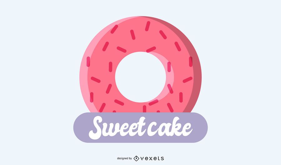 Süßes Kuchenlogodesign Süßes Kuchenlogodesign