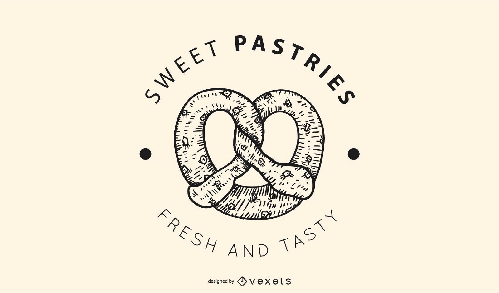 Diseño de logotipo de pasteles dulces