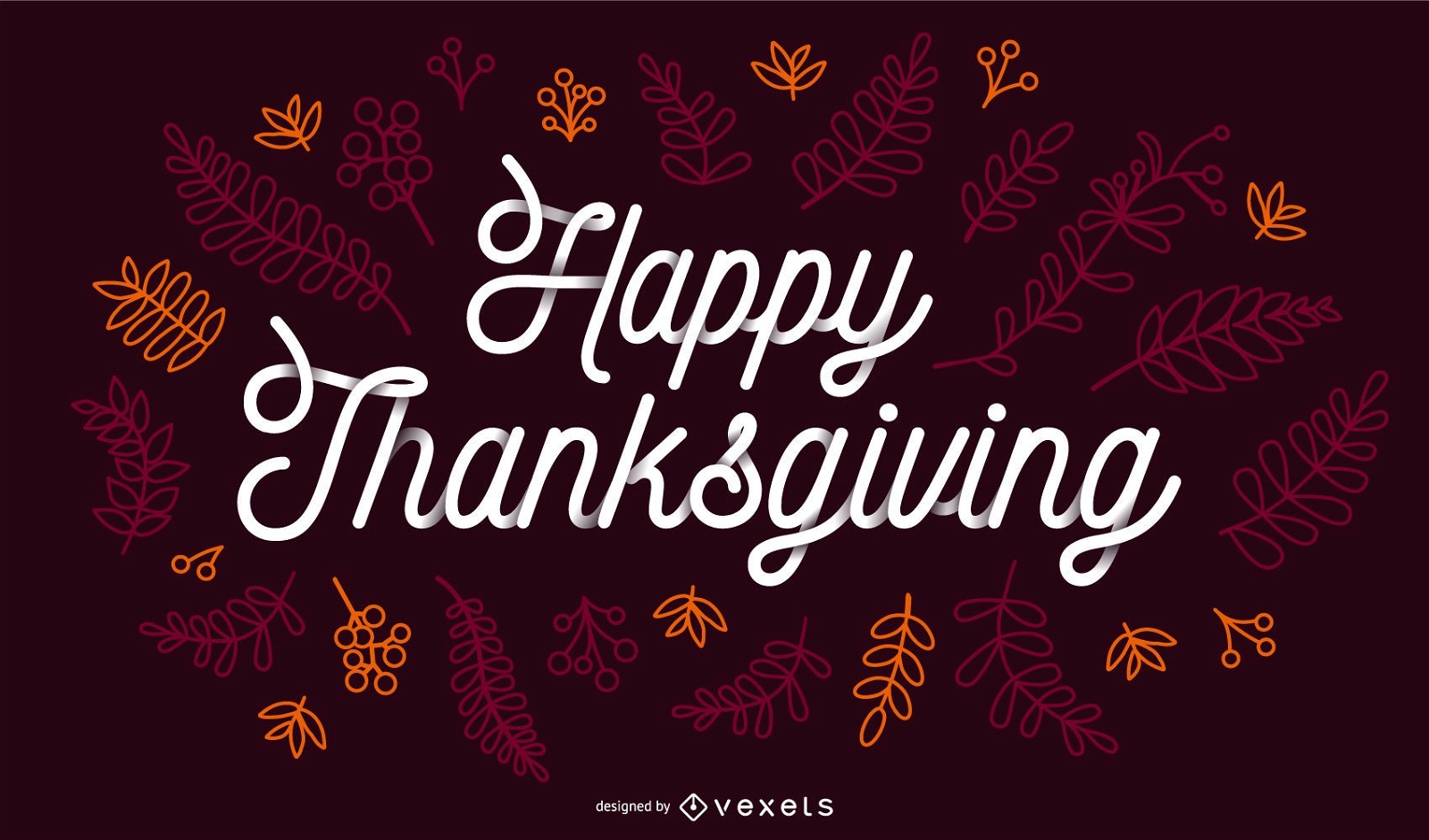 Happy Thanksgiving Herbst Schriftzug Banner