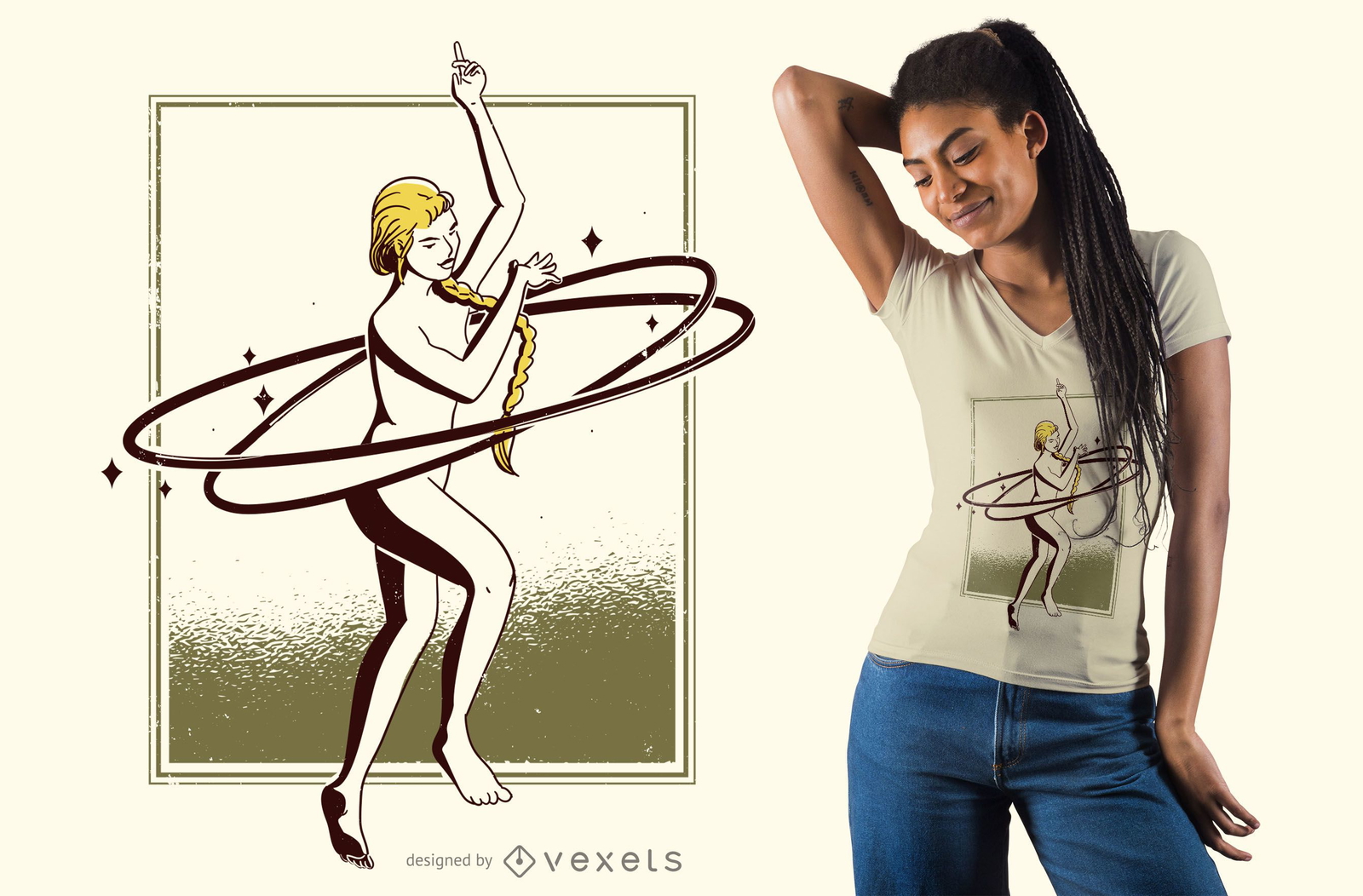 Dancing Woman T-shirt Design