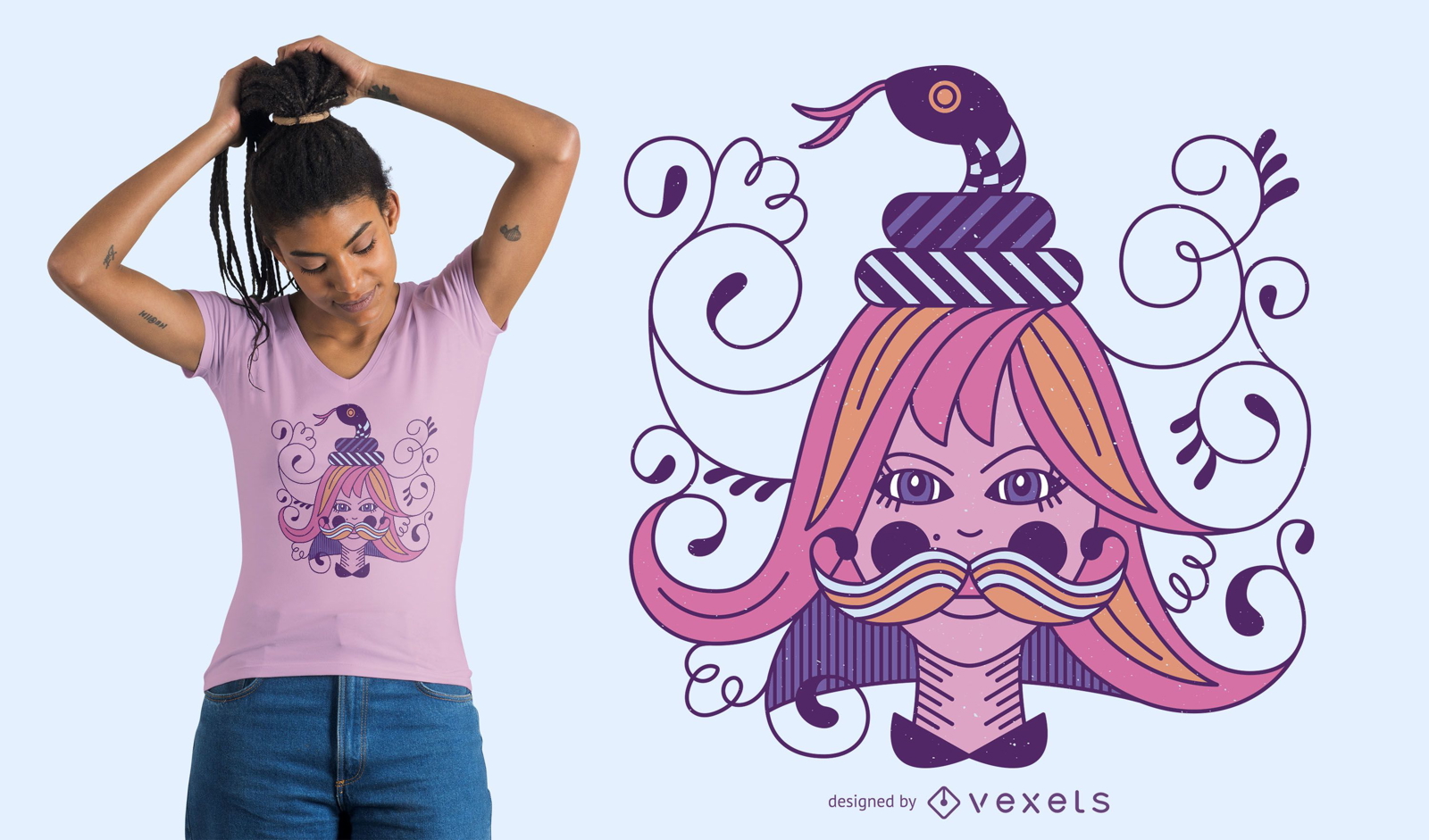 Design de camisetas de enfeite de menina