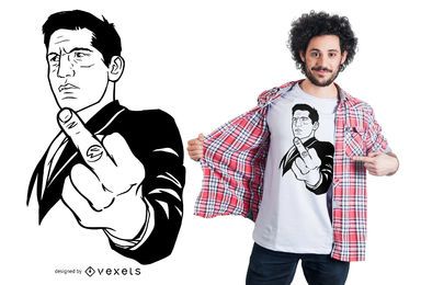 Diseño de camiseta de hombre volteando Diseño de camiseta de hombre volteando