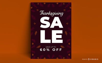 Thanksgiving Sale Poster Design Thanksgiving Sale Poster Design