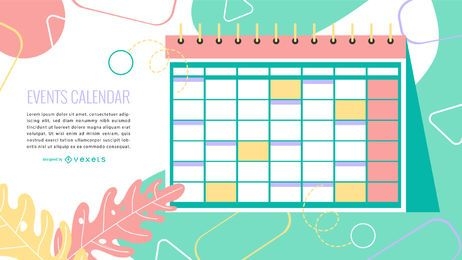 Event Calendar Colorful Design