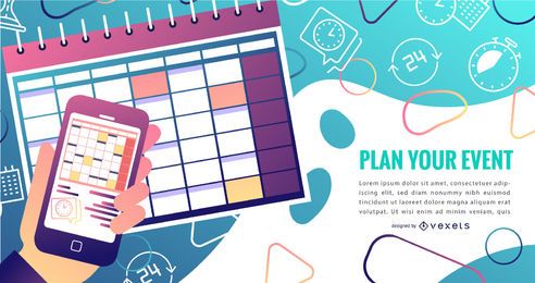 Event calendar gradient design Event calendar gradient design